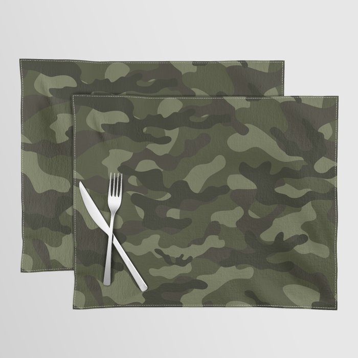 vintage military camouflage Placemat