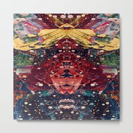 Artwork 3100 02 wN . Handmade abstract oil painting on canvas. Ethnic design. Metal Print | Trendy, Decor, Flowers, Impressionism, Mandala, Travel, Banner, Ethnic, Canvas, Oilpainting 
