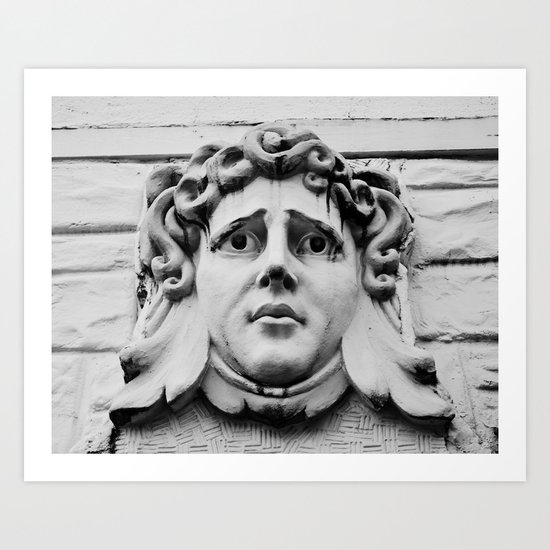 Face of stone Art Print