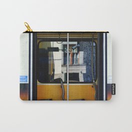 Empty seats in Milano Tramway | Public transport with open doors | Urban Photography in Italy Carry-All Pouch