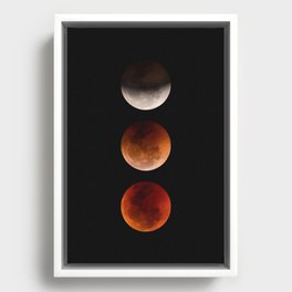 Lunar eclipse photo Framed Canvas