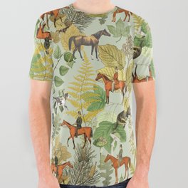 HORSE RIDING IN THE FOREST All Over Graphic Tee