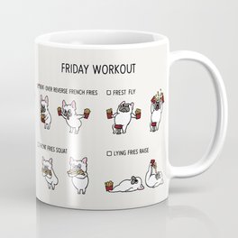 Friday Workout with French Bulldog Mug
