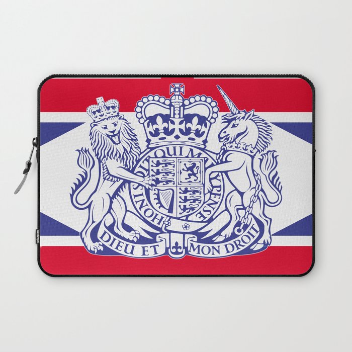 UK coat of arms and flag Laptop Sleeve