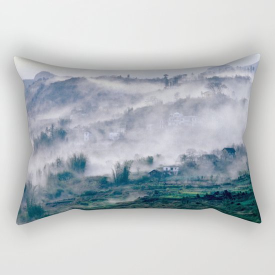 Foggy Mountain of Sa Pa in VIETNAM Rectangular Pillow