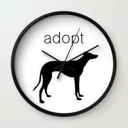 Adopt a greyhound Wall Clock