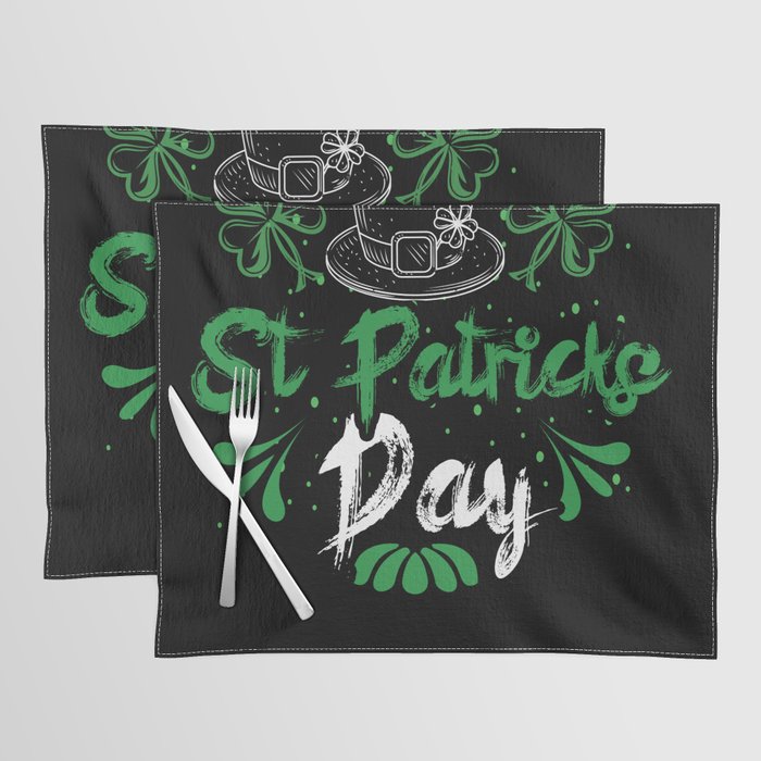Hat St Paddy's Clover Shamrock Saint Patrick's Day Placemat