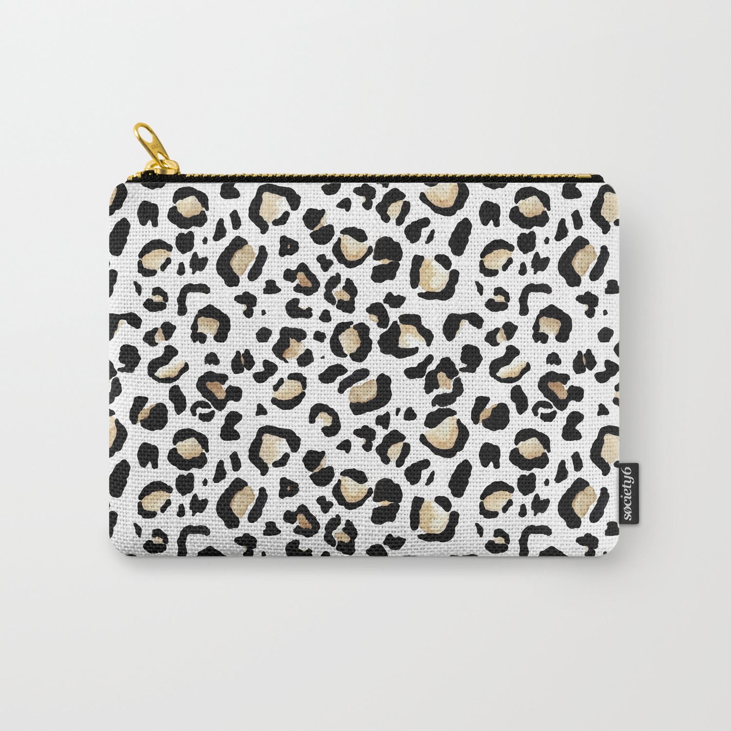 Leopard Animal Print Watercolour Painting Carry All Pouch By