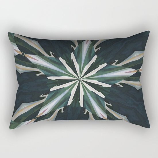 Calla Lily Star Kaleidoscope Rectangular Pillow