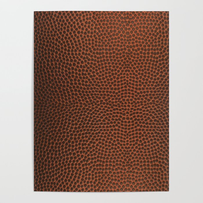 Football / Basketball Leather Texture Skin Poster