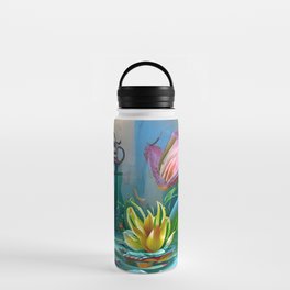 Water lily tea room Water Bottle