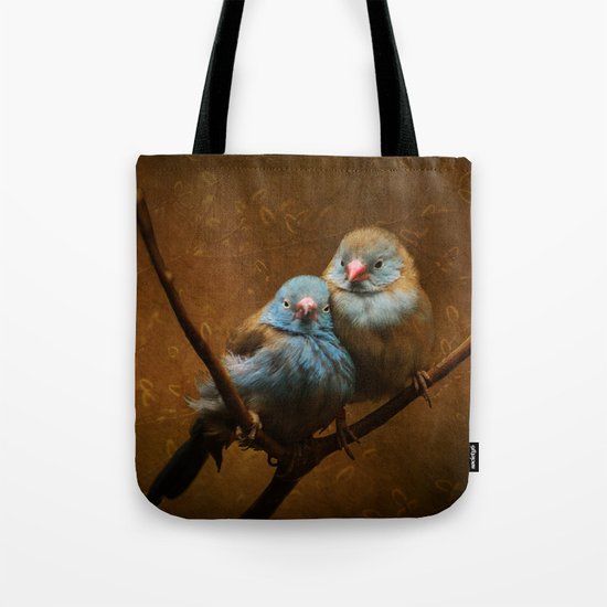 Male and Female Cordon Bleu Canaries Tote Bag