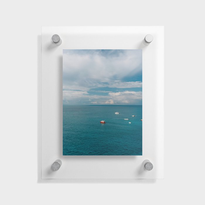 Amalfi Coast Boats IV Floating Acrylic Print