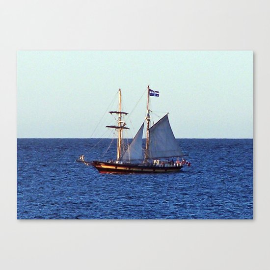 Quebec Sailboat Canvas Print