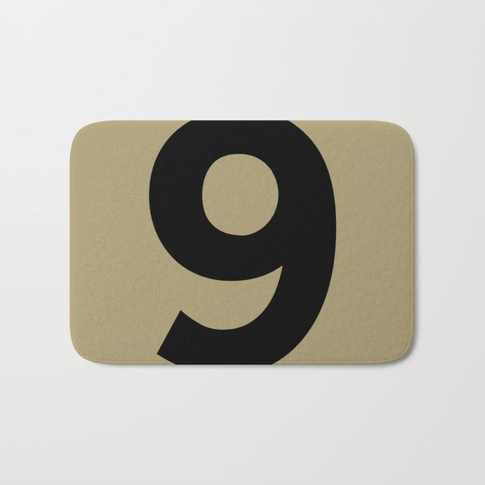 Number 9 (Black & Sand) Bath Mat