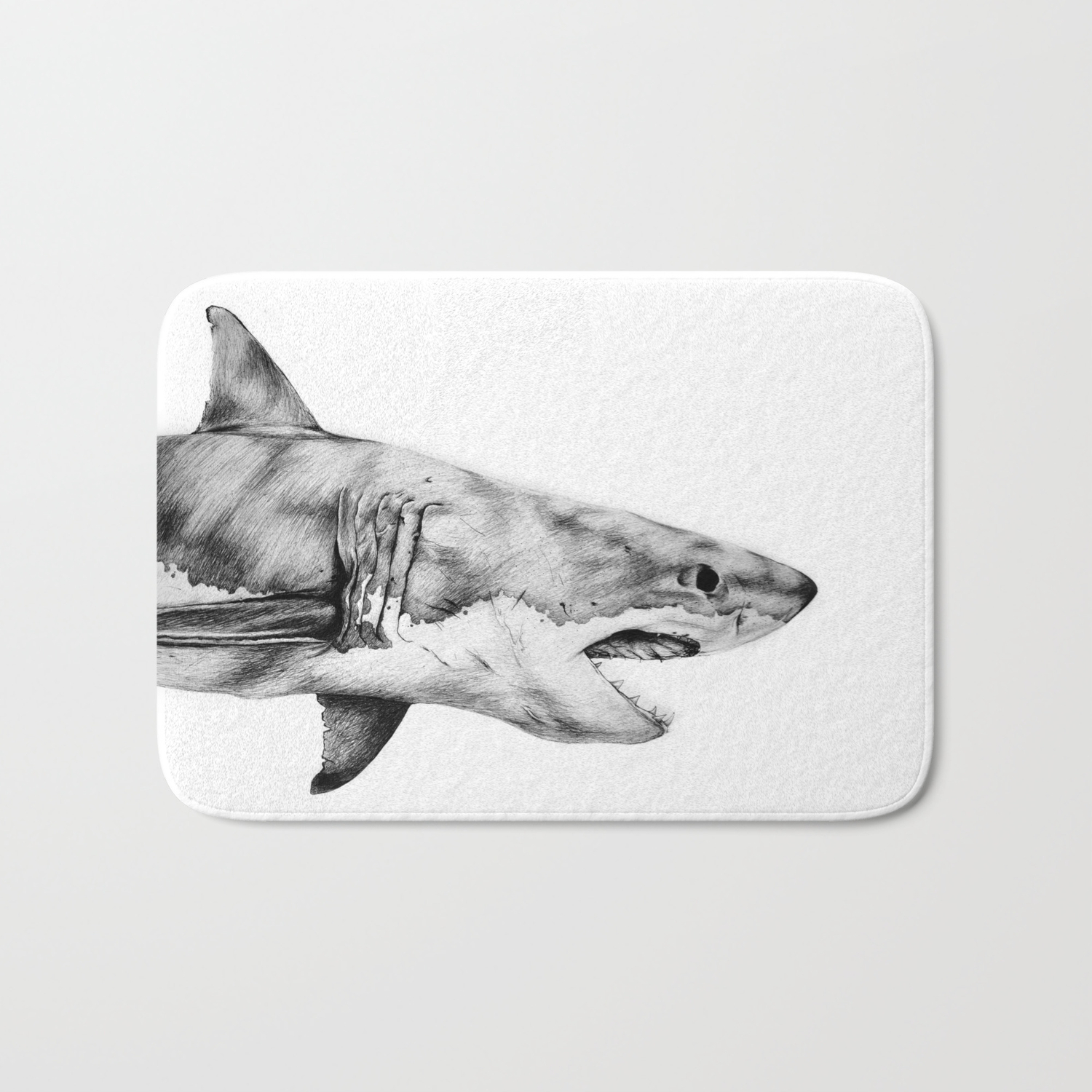 shark bath mat