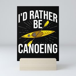 Canoeing Paddle Kayak Canoe Boat Kayaking Mini Art Print