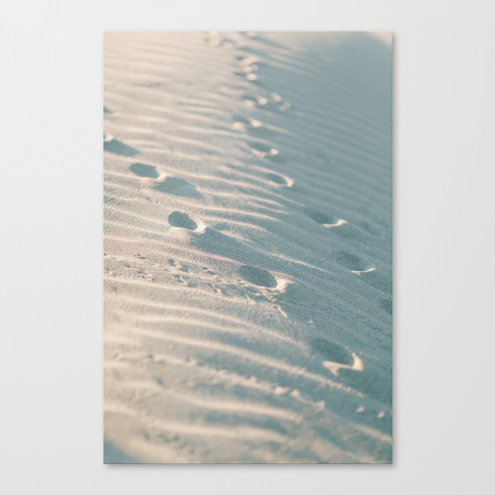 Footsteps on Sand #2 Canvas Print
