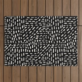 Black and White B81 Beach Outdoor Rug