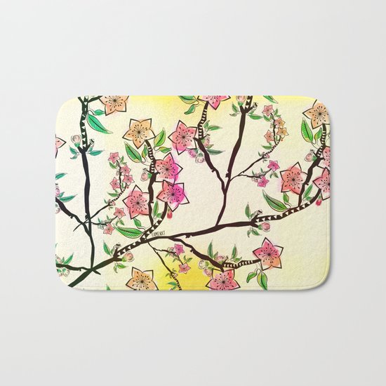 Cherry Blossoms Bath Mat