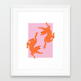 Tiger | Love Heart Print Framed Art Print