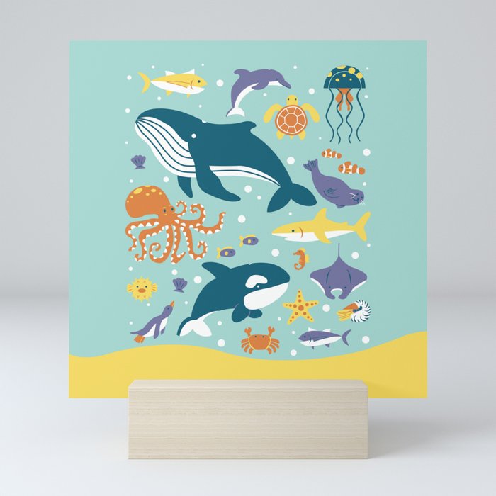 Sea Animals Mini Art Print