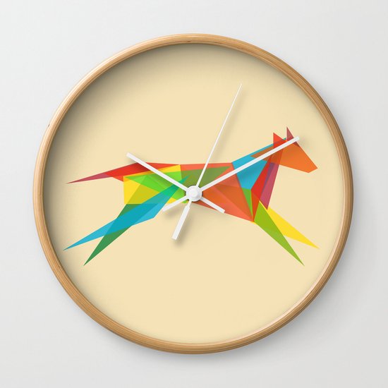 Fractal Geometric Dog Wall Clock