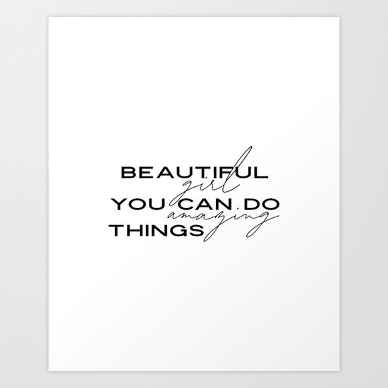 Beautiful Girl You Can Do Amazing Things Sign Girls Room Decor