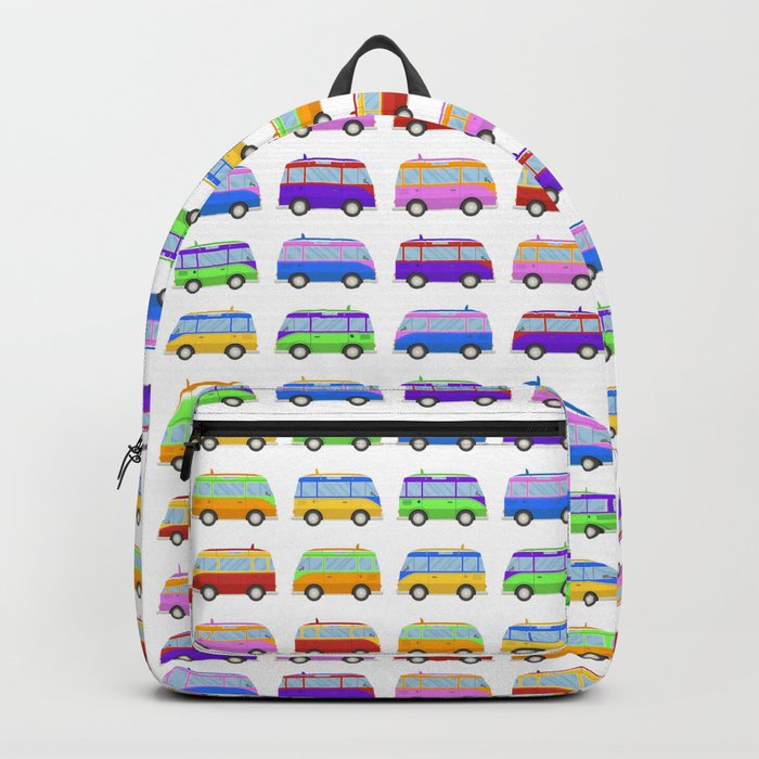 Rainbow Camper Van pattern Backpack