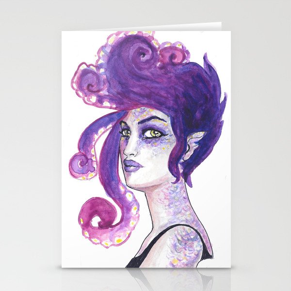 Punk Mermaid Stationery Cards