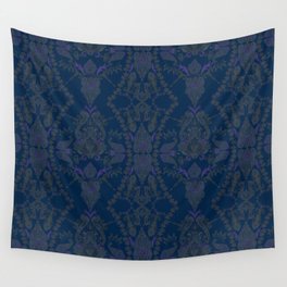 Midnight Blue Gipsy Paisley Wall Tapestry