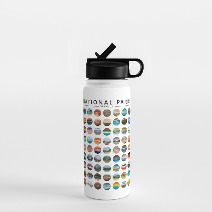 US National Parks Water Bottle by Chris Mercado