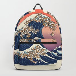 The Great Wave of Shiba Inu Backpack