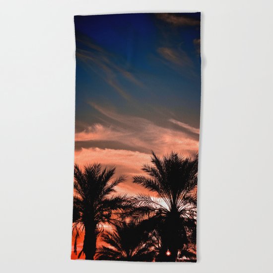 Palm Sunset Beach Towel