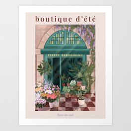 French Flowershop Art Print