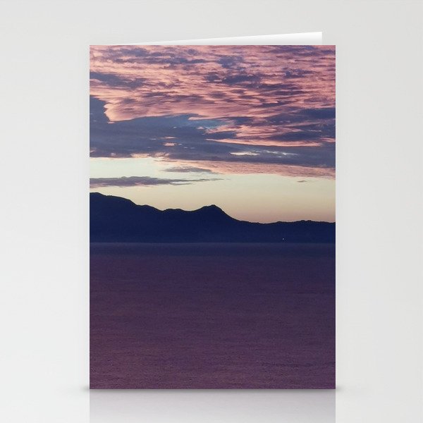 Sorrento Coast Violet Clouds Picture Stationery Cards