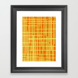 Lines Orange Yellow Framed Art Print