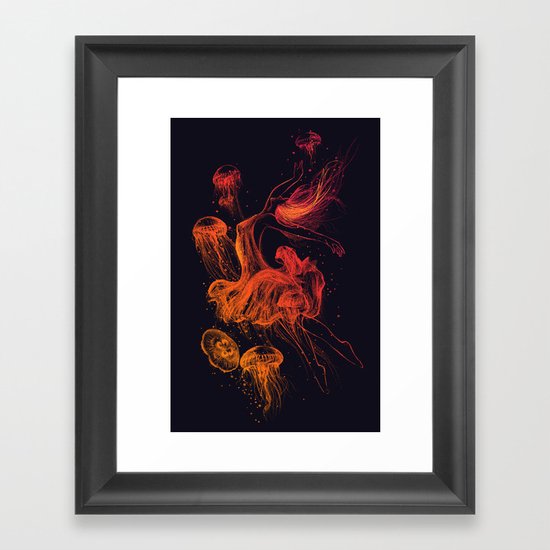 SILENTLY Framed Art Print