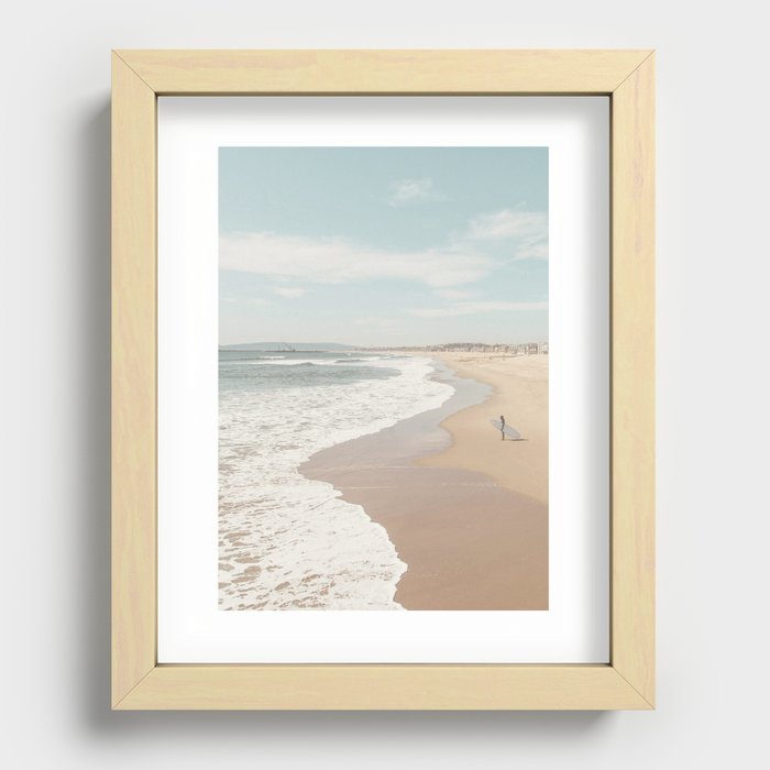 California Beach Recessed Framed Print