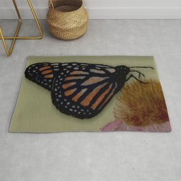 Butterfly on Coneflower Rug
