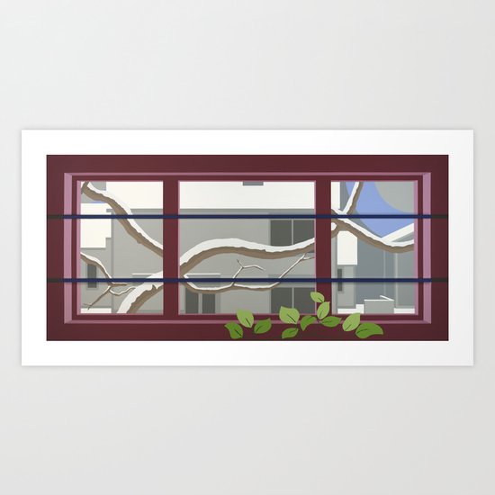Locust Branches Art Print