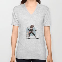 Knit-Ja V Neck T Shirt