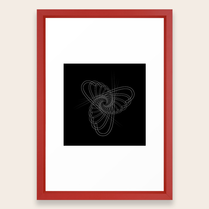 Fly Collection Abstract Minimal Letter J Print Framed Art Print