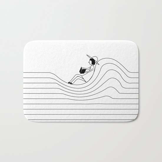 Reading in silence Bath Mat