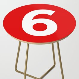 Number 6 (White & Red) Side Table