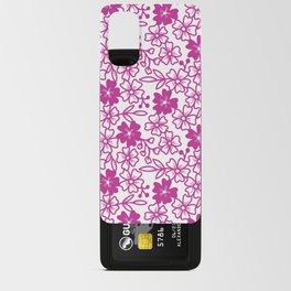 Sakura flower blossoms in magenta and white Android Card Case