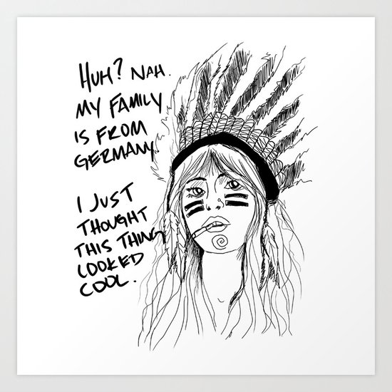 Attention Whore - BW Art Print