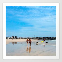 Beach Bums Art Print | Queensland, Goldcoast, Beach, Digital, Color, Photo, Australia 