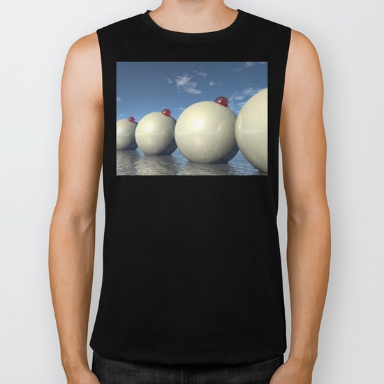 Surreal Spheres Structure Biker Tank