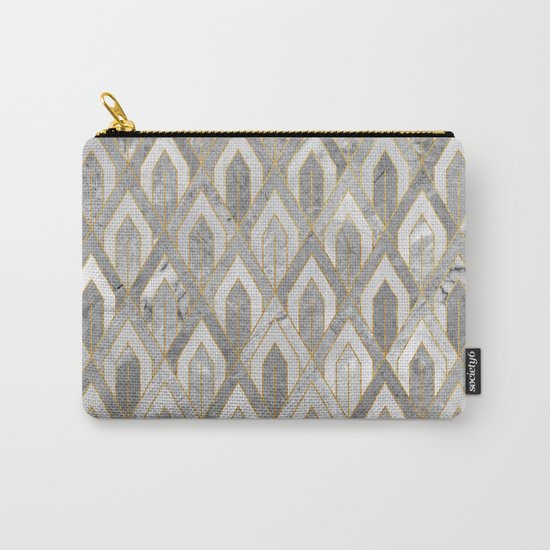 Art Deco Marble Pattern Carry-All Pouch